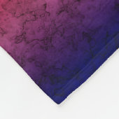 Blauwrode ombre fleece deken (Hoek)