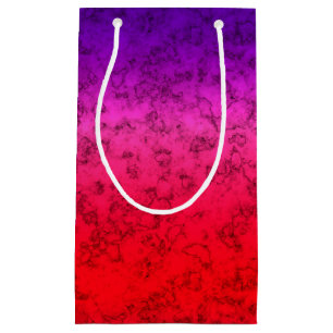 Blauwrode ombre klein cadeauzakje