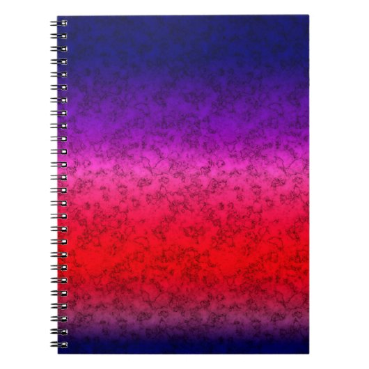 Blauwrode ombre notitieboek (Voorkant)
