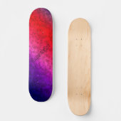 Blauwrode ombre persoonlijk skateboard (Voorkant)