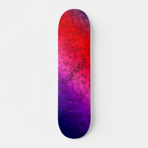 Blauwrode ombre persoonlijk skateboard