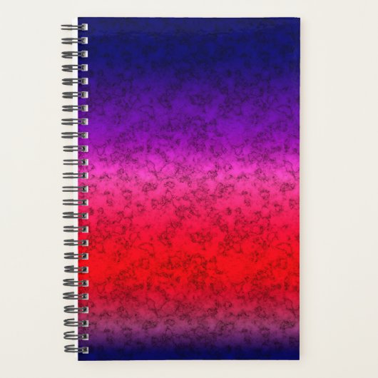 Blauwrode ombre planner (Voorkant)