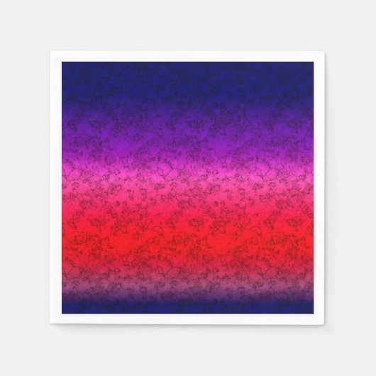 Blauwrode ombre servet (Voorkant)