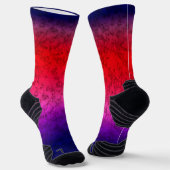 Blauwrode ombre sokken (Gebogen)