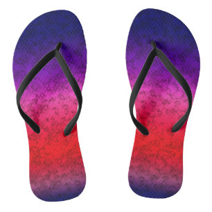 Blauwrode ombre teenslippers