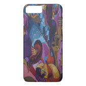 Blauwrode paarse abstracte graffiti Case-Mate iPhone case (Achterkant)
