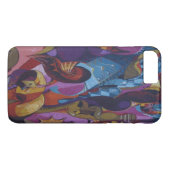Blauwrode paarse abstracte graffiti Case-Mate iPhone case (Achterkant (Horizontaal))