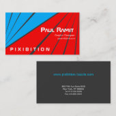 Blauwrode streep Visitekaartje sport (Voorkant / Achterkant)