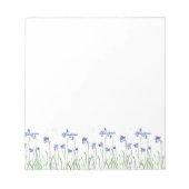 Blauwrode waterverf blauw natuur bos notitieblok (Voorkant)