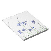 Blauwrode waterverf blauw natuur bos notitieblok (Schuin)