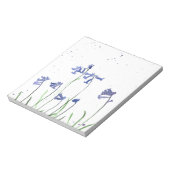 Blauwrode waterverf blauw natuur bos notitieblok (Linkerzijde)