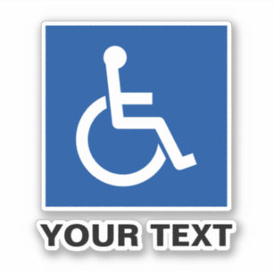 Blauwrolstoelgehandicaptenteken vinyl sticker