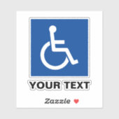 Blauwrolstoelgehandicaptenteken vinyl sticker (Vel)