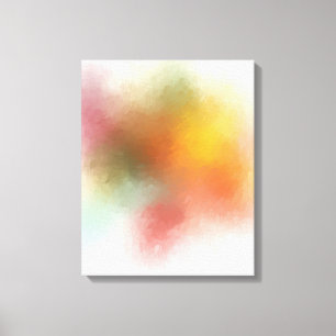 Blauwrood geel Paars roze roze moderne tiendy Canvas Afdruk