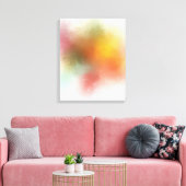 Blauwrood geel Paars roze roze moderne tiendy Canvas Afdruk (Insitu (Woonkamer))