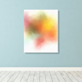 Blauwrood geel Paars roze roze moderne tiendy Canvas Afdruk (Insitu (Houten vloer))