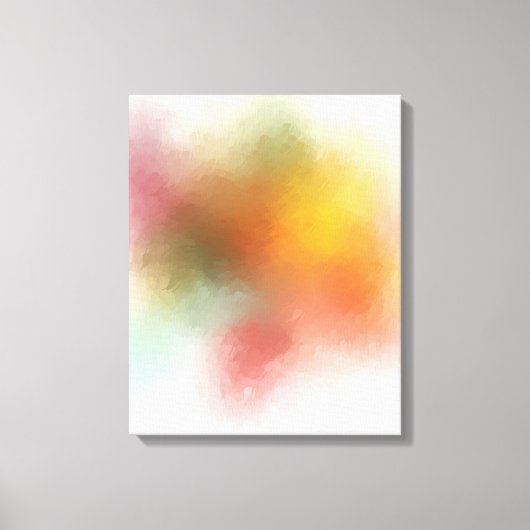 Blauwrood geel Paars roze roze moderne tiendy Canvas Afdruk (Voorkant)