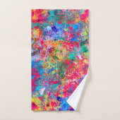 Blauwrood-gele groene roze Blauwgroen schouderontt Bad Handdoek (Handdoek)
