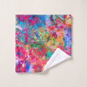 Blauwrood-gele groene roze Blauwgroen schouderontt Bad Handdoek (Wasdoekje)