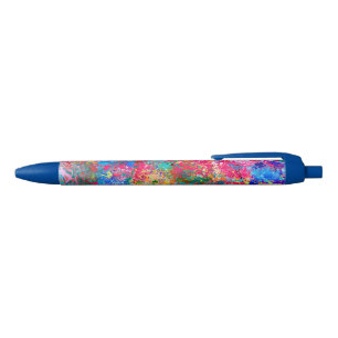 Blauwrood-gele groene roze Blauwgroen schouderontt Blauwe Inkt Pen