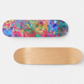 Blauwrood-gele groene roze Blauwgroen schouderontt Persoonlijk Skateboard (Horizontaal)