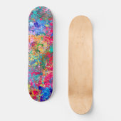 Blauwrood-gele groene roze Blauwgroen schouderontt Persoonlijk Skateboard (Voorkant)