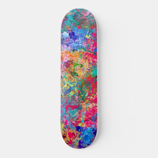 Blauwrood-gele groene roze Blauwgroen schouderontt Persoonlijk Skateboard (Voorkant)
