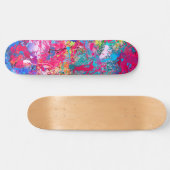 Blauwrood-gele groene roze Blauwgroen schouderontt Persoonlijk Skateboard (Horizontaal)