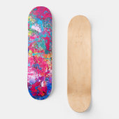Blauwrood-gele groene roze Blauwgroen schouderontt Persoonlijk Skateboard (Voorkant)