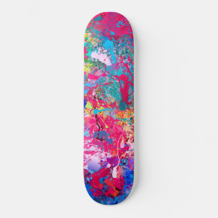 Blauwrood-gele groene roze Blauwgroen schouderontt Persoonlijk Skateboard