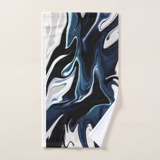 Blauwrood patroon bad handdoek (Handdoek)