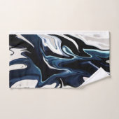 Blauwrood patroon bad handdoek (Handdoek)