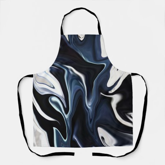 Blauwrood patroon schort (Voorkant)