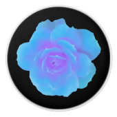 Blauwroos kastknop keramische knop (Voorkant)