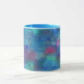 Blauwroze Blauwgroen Waterverf Afbreking Mok (Midden)