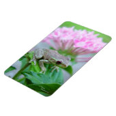 Blauwroze bloemen Flexi Magnet Magneet (Linkerzijde)