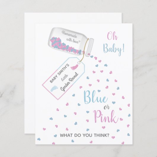 Blauwroze confetti (Voorkant / Achterkant)