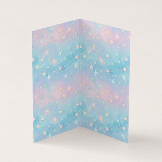 Blauwroze gradiënt Sterrenachtergrond Visitekaartje (Binnen)