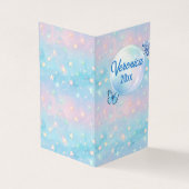 Blauwroze gradiënt Sterrenachtergrond Visitekaartje (Buitenkant)