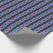 blauwroze ketting cadeaupapier (Hoek)