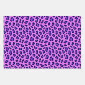 Blauwroze lavendel Leopard Animal Skin Patroon  Inpakpapier Vel (Voorkant 3)