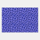 Blauwroze lavendel Leopard Animal Skin Patroon  Inpakpapier Vel (Voorkant)