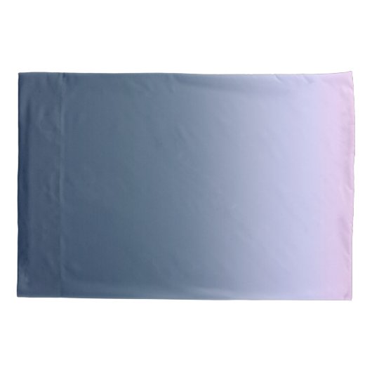 Blauwroze ombre kussensloop (Achterkant)