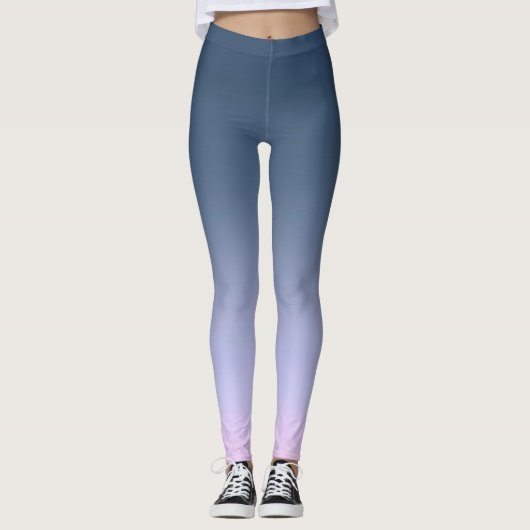 Blauwroze ombre . leggings (Voorkant)