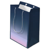 Blauwroze ombre . medium cadeauzakje (Achterkant Gekanteld)