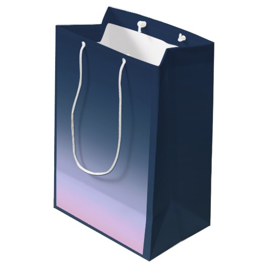 Blauwroze ombre . medium cadeauzakje (Achterkant Gekanteld)