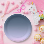 Blauwroze ombre . papieren bordje (Feest)