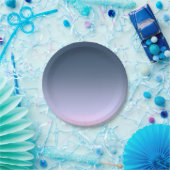 Blauwroze ombre . papieren bordje (Feest)