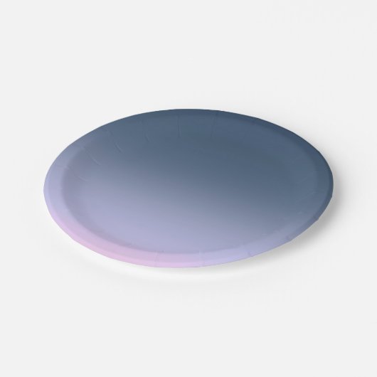 Blauwroze ombre . papieren bordje (Gekanteld)