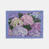 Blauwroze Paarse hydrangea Fleece Deken (Voorkant (Horizontaal))